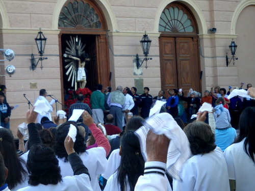 Religious Procession Honoring Mary and the Miracle of Jesus, in Cafayate.